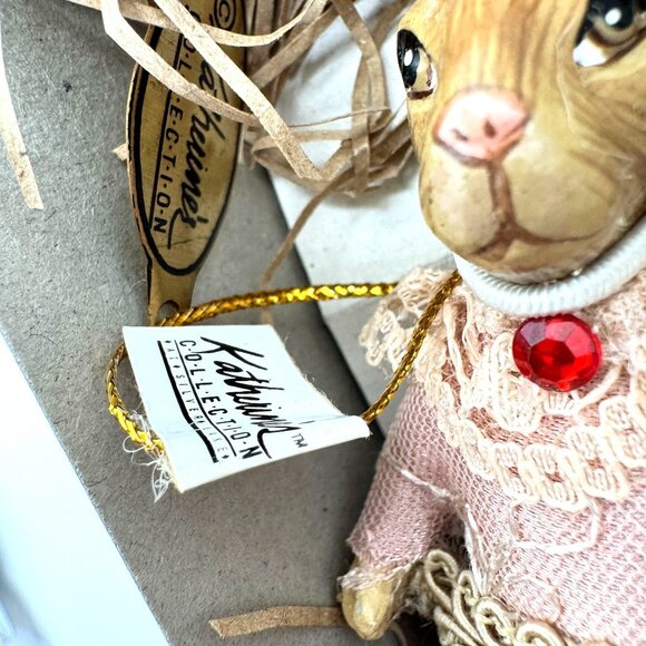 Katherines Collection Keepsake Bunny Ornaments Set Of 6 NOS In Original Box Vtg - Picture 12 of 16